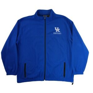 Profile Men's Size 3XT Blue UK Kentucky Wildcats Fleece Sweater Full Zip Varsity